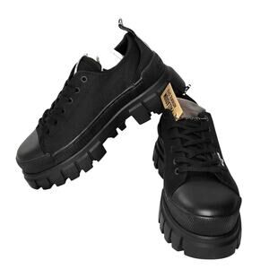 Palladium Women's Revolt Lo Tx Sneaker Size 8.5 NIB Platform Black